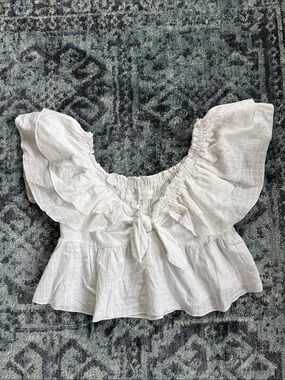 Altar’d State ruffled white top